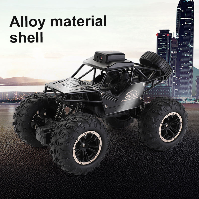 High-Speed 4WD Mini RC Car with Wireless Camera WIFI and Alloy APP Control Hand-Assembly & Charging Features for Toys