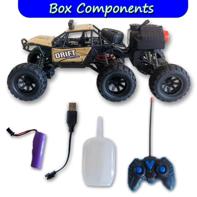 Best RC Metalic Monster truck with 6 wheels and smoke. In Three different colours. High finishing Best RC cars.