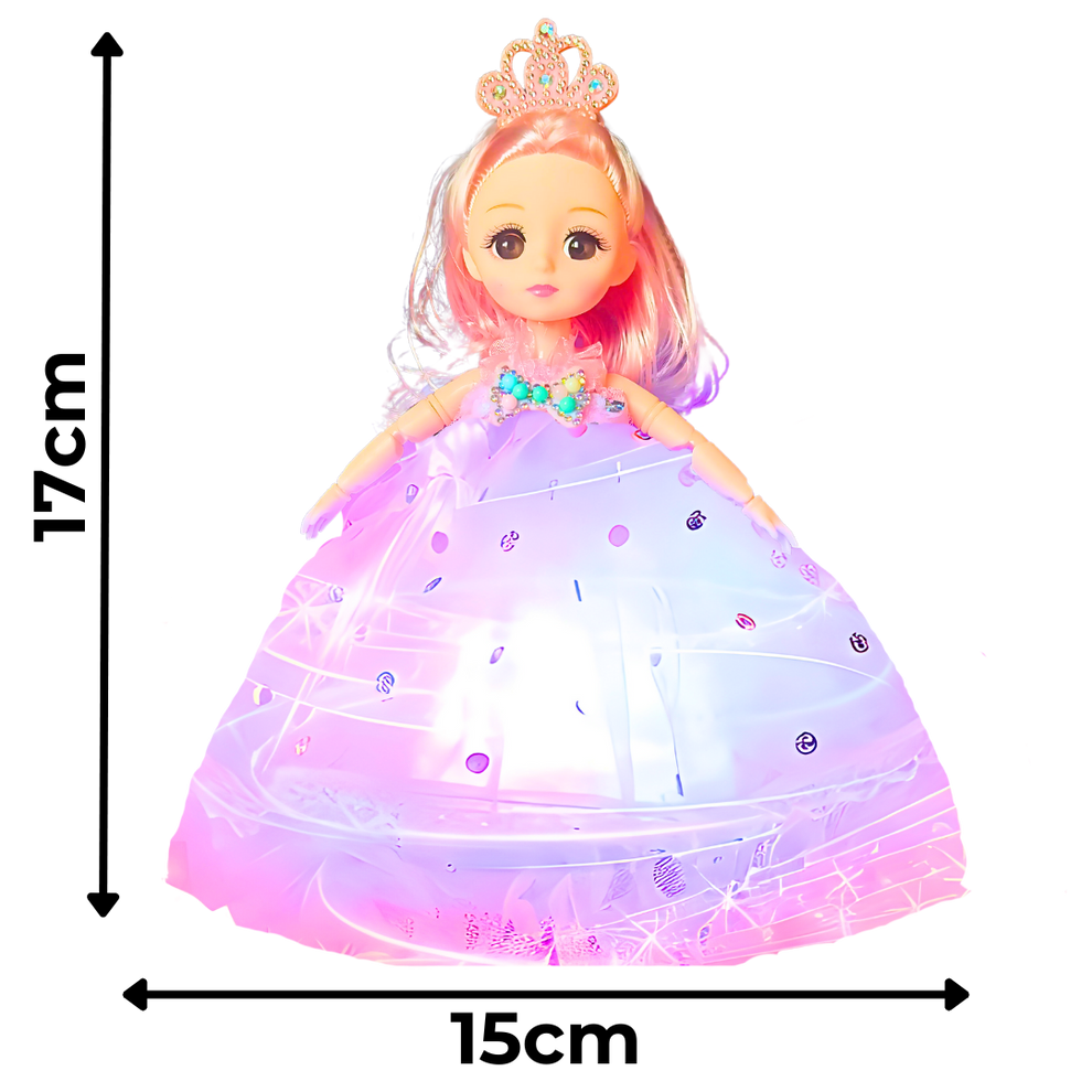 Colorful Light Doll – Music & LED Princess Toy (3+ Years)