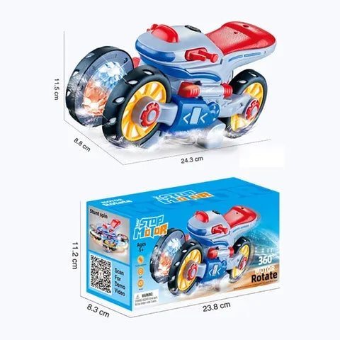 360° Stunt Motor Car with Lights & Music – Kids Fun Toy