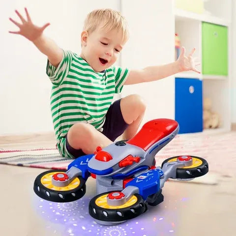 360° Stunt Motor Car with Lights & Music – Kids Fun Toy