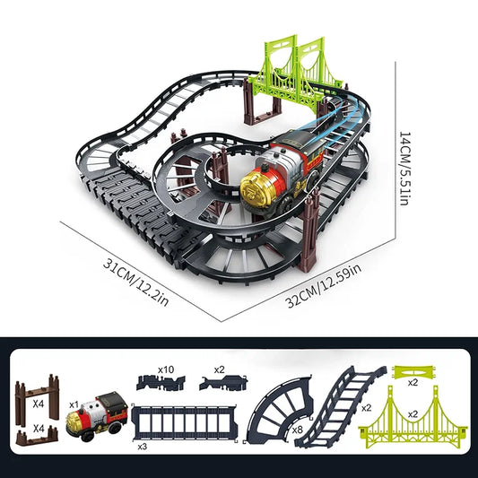Classical Train Track Set – Battery Operated Toy Train for Kids (38 PCS)
