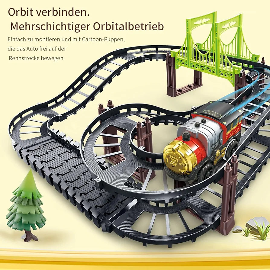 Classical Train Track Set – Battery Operated Toy Train for Kids (38 PCS)