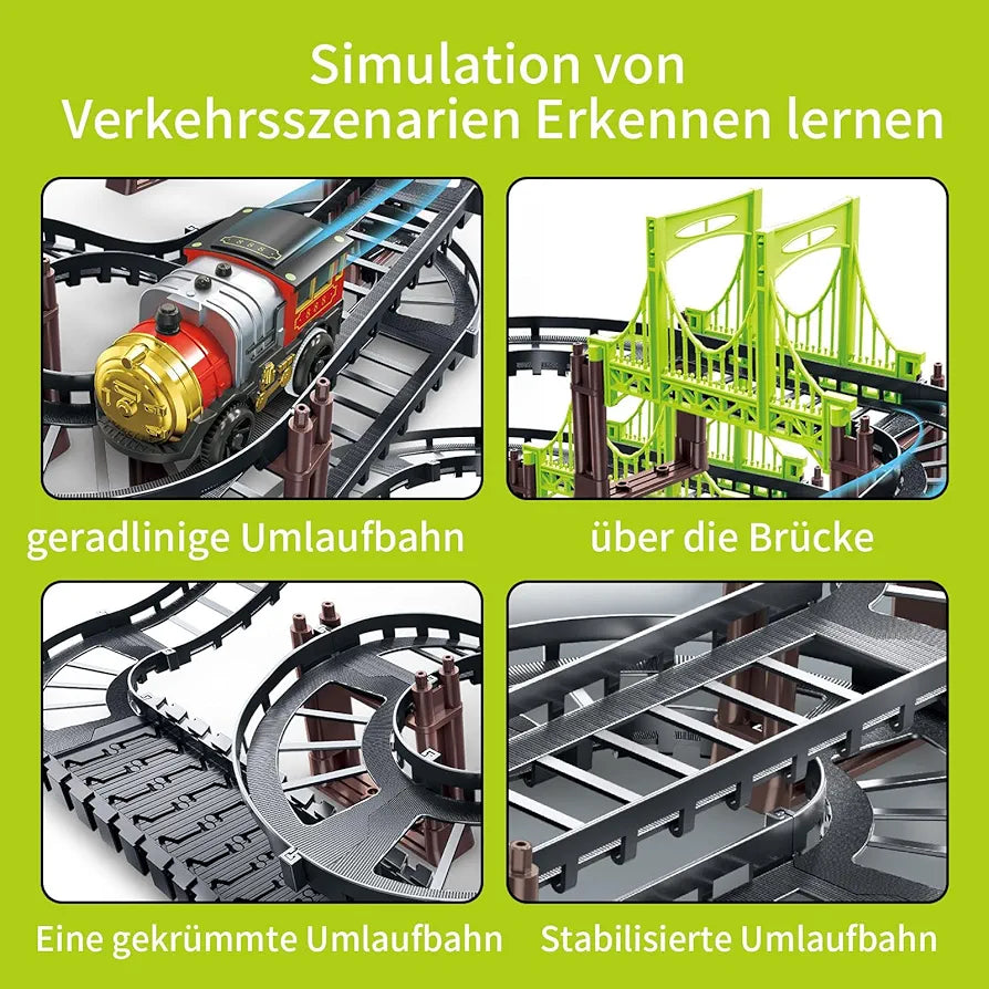 Classical Train Track Set – Battery Operated Toy Train for Kids (38 PCS)