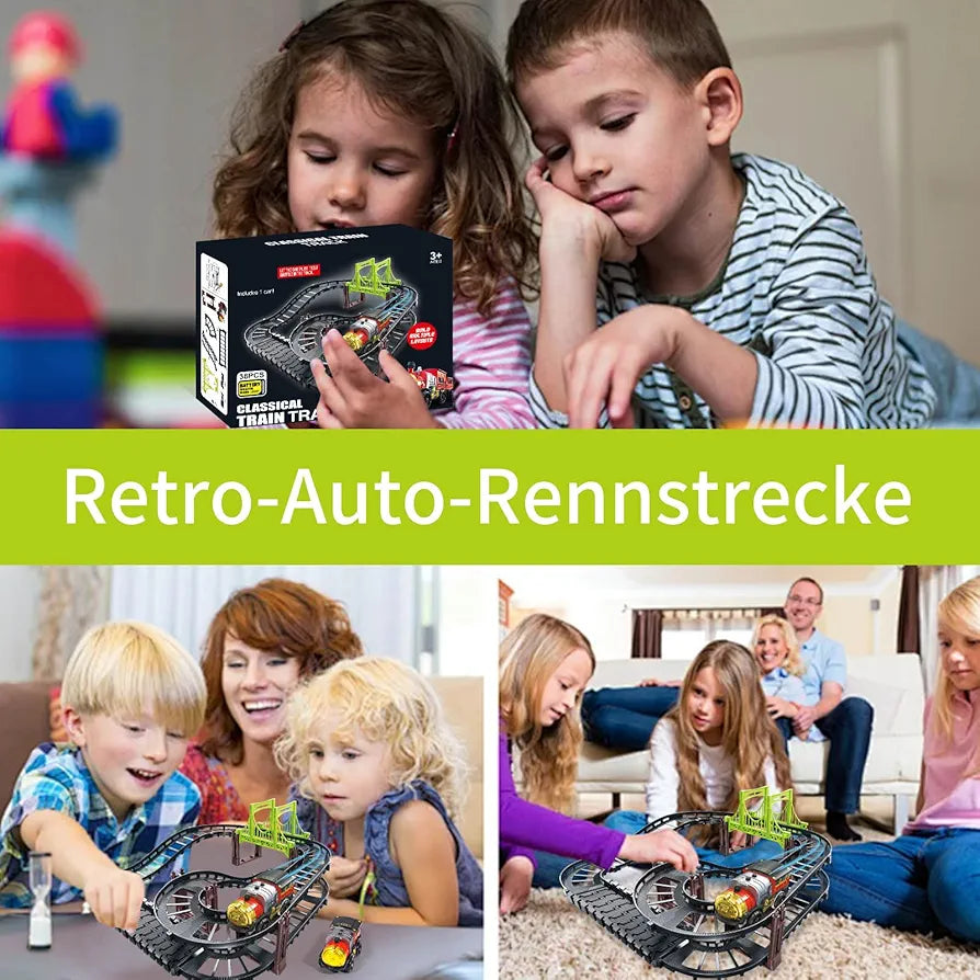 Classical Train Track Set – Battery Operated Toy Train for Kids (38 PCS)