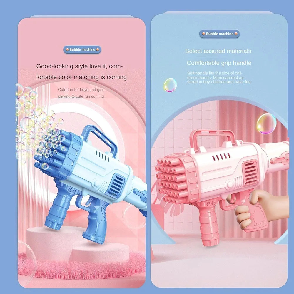 32 Holes Rocket Bubble Gun β Automatic Kids Bubble Machine Toy