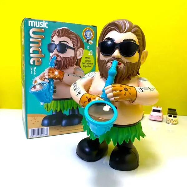 Music Uncle Electric Dancing Toy with Saxophone & Flashing Lights ā Fun Musical Toy for Kids
