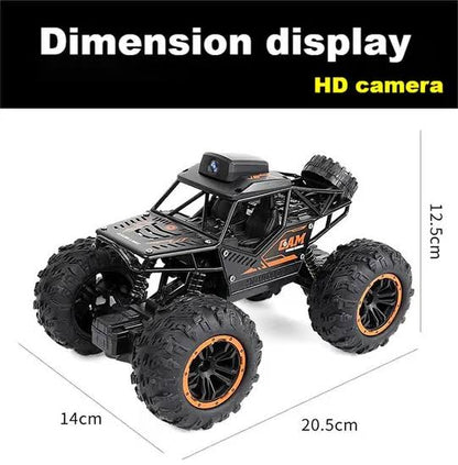High-Speed 4WD Mini RC Car with Wireless Camera WIFI and Alloy APP Control Hand-Assembly & Charging Features for Toys