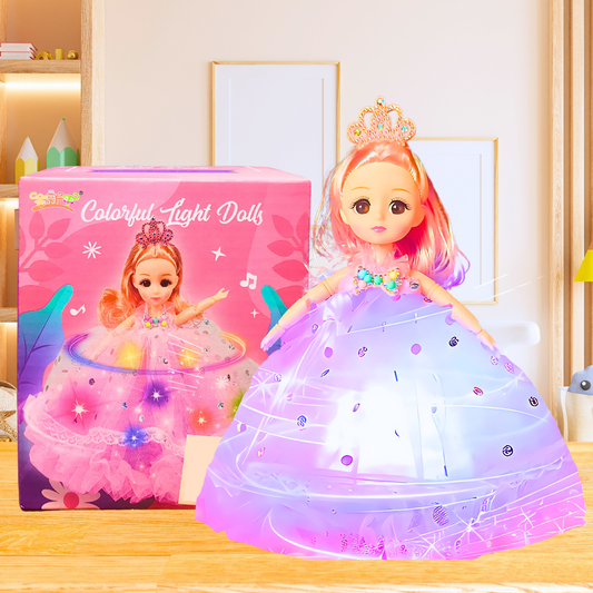 Colorful Light Doll – Music & LED Princess Toy (3+ Years)