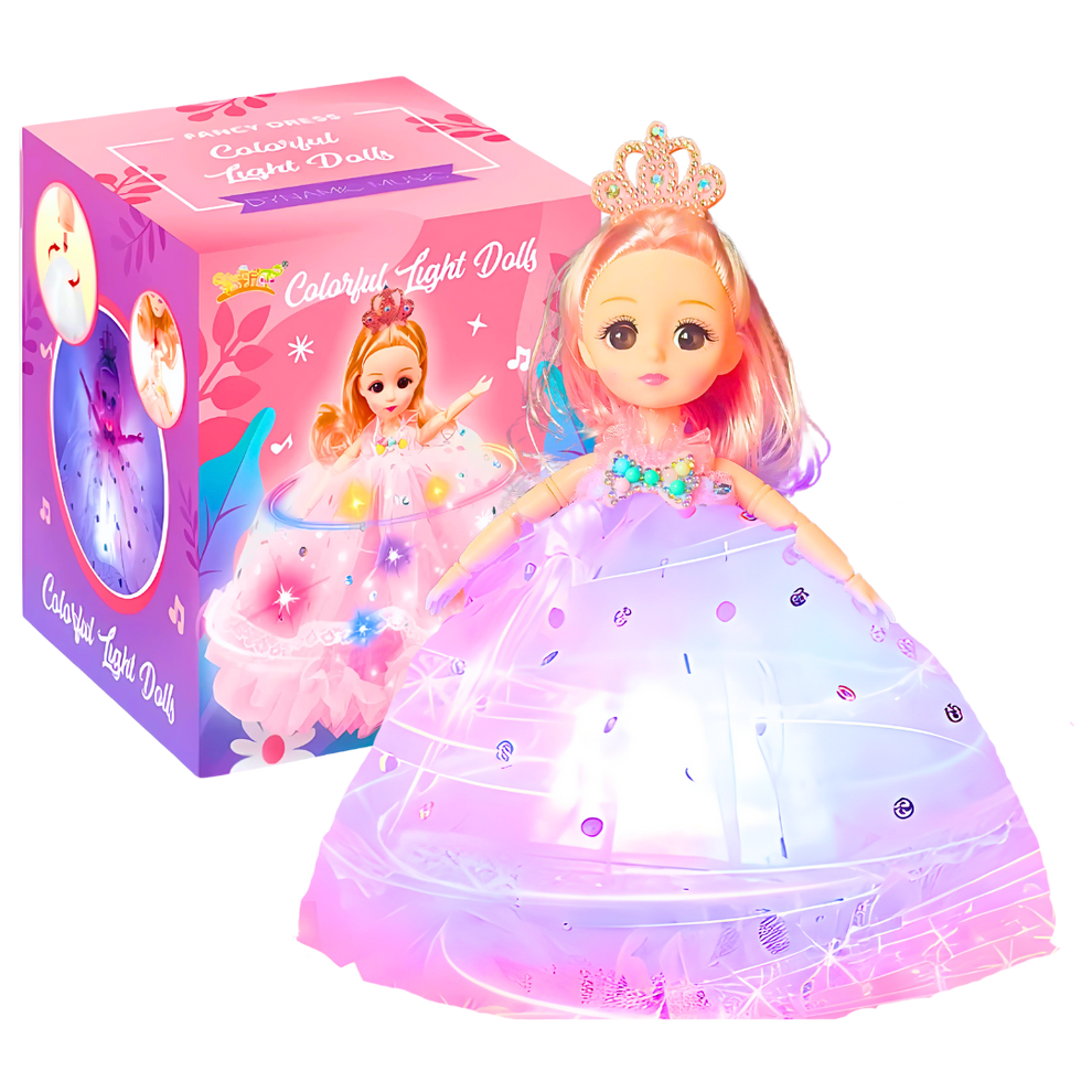 Colorful Light Doll – Music & LED Princess Toy (3+ Years)