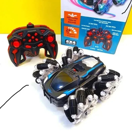 New Stunt Roll Drift RC Car – Rechargeable Remote Control with Spinning Wheels & LED Lights | Ultimate Birthday Gift