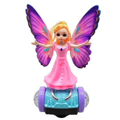 Princess Disco Lighting Toy – Rotating Fairy Doll with Music & Colorful Lights