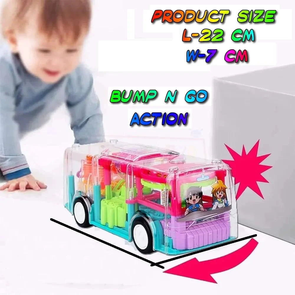 Dear Car Light Music – Transparent Gear Car with Lights & Music | Fun Toy for Kids