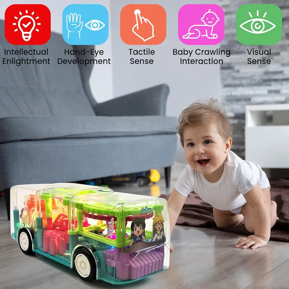 Dear Car Light Music – Transparent Gear Car with Lights & Music | Fun Toy for Kids