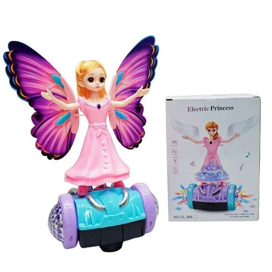 Princess Disco Lighting Toy – Rotating Fairy Doll with Music & Colorful Lights
