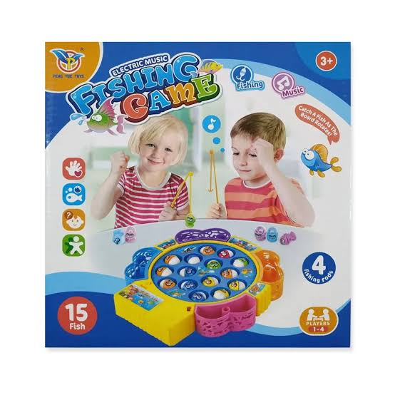 Magnetic Fishing Game Toy – 15 Fishes & 4 Rods for Kids